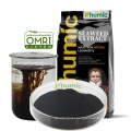 Khumic High purity 100% water soluble sea algae 18% alginic acid flakes soluble seaweed extract